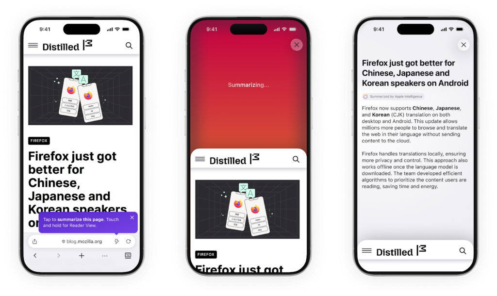 फ़ायरफ़ॉक्स के शेक को सारांशित करने के लिए AI शक्ति प्रदान करता है फ़ायरफ़ॉक्स के शेक को सारांशित करने के लिए AI शक्ति प्रदान करता है